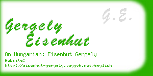 gergely eisenhut business card